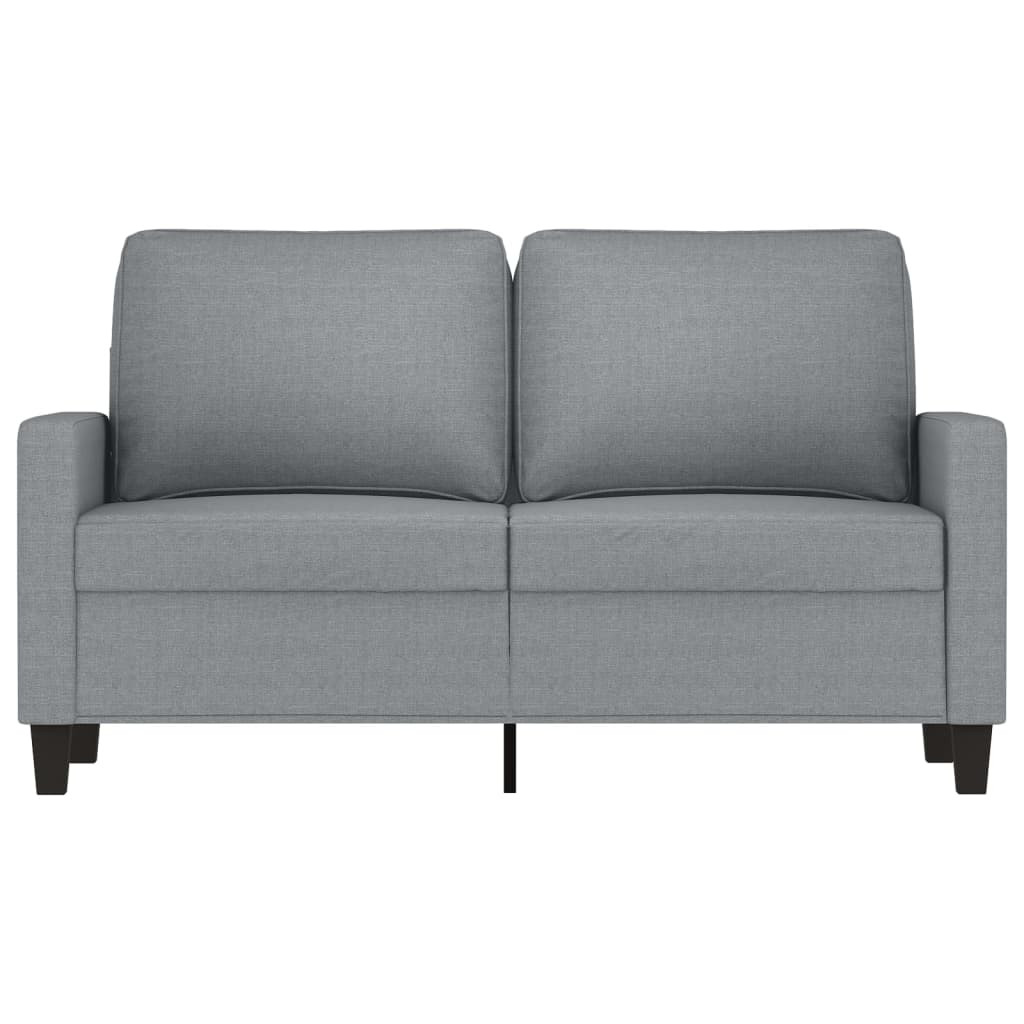 2-seater sofa light grey 120 cm fabric