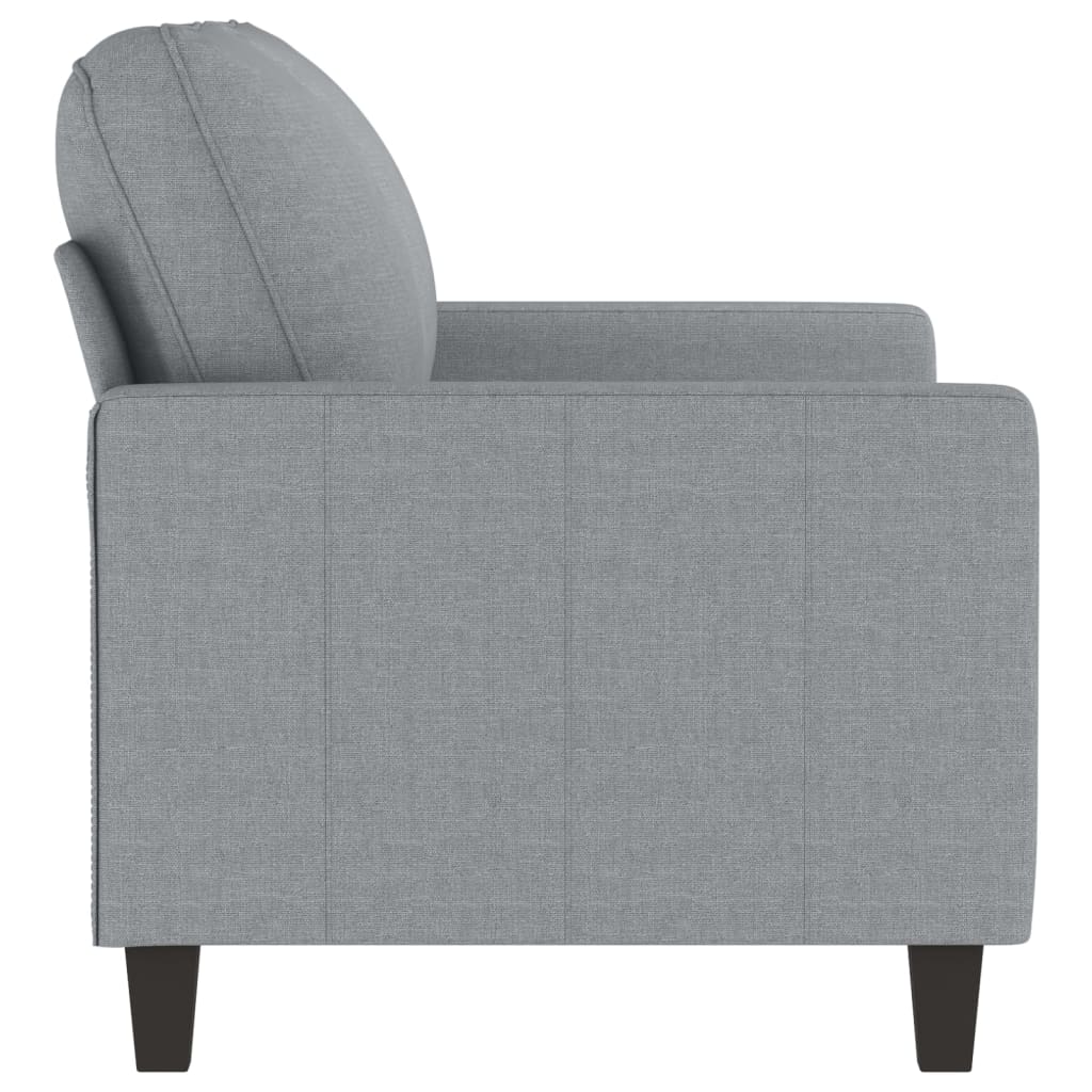 2-seater sofa light grey 120 cm fabric