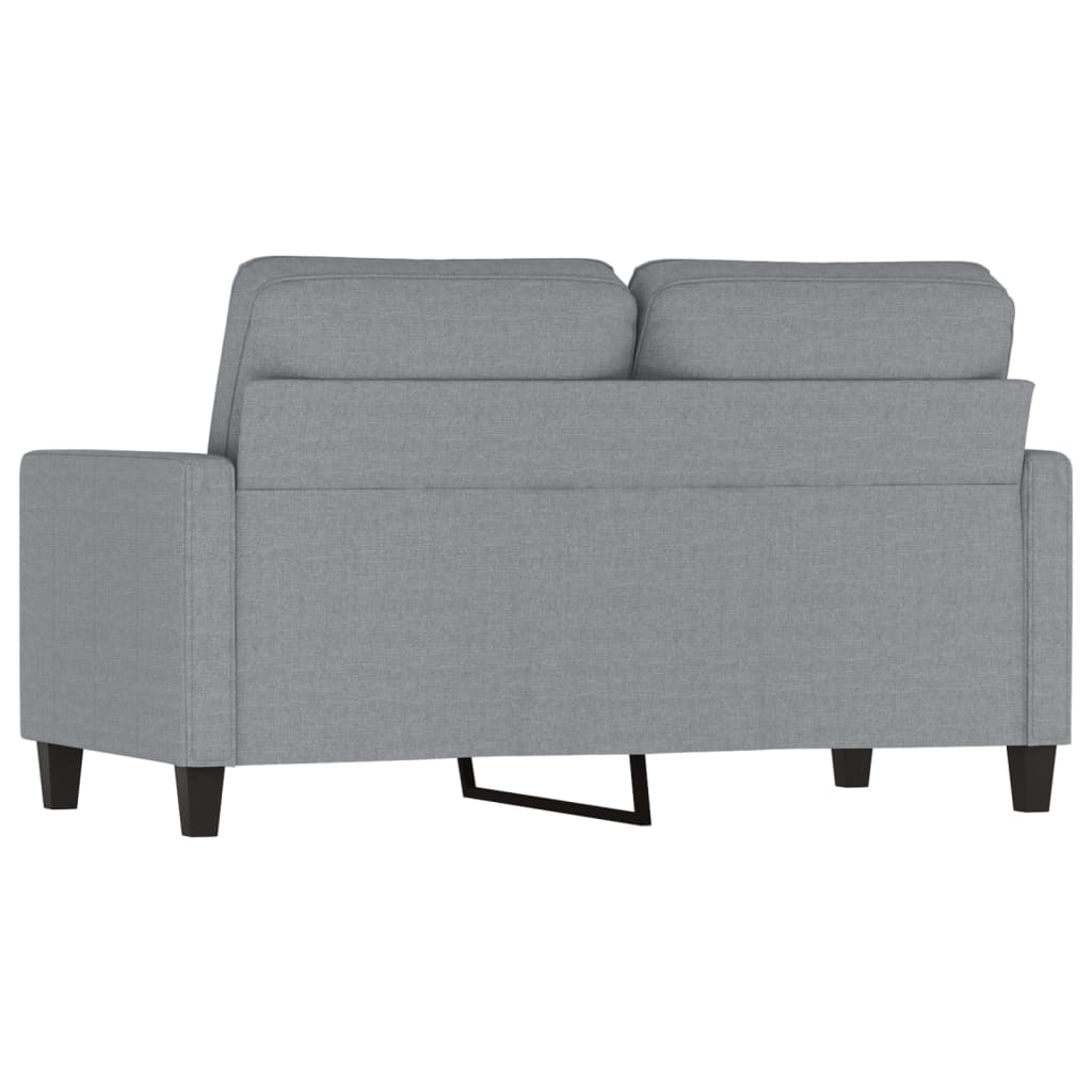 2-seater sofa light grey 120 cm fabric