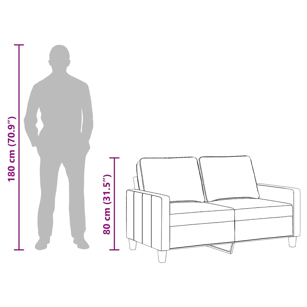 2-Sitzer-Sofa Dunkelgrau 120 cm Stoff