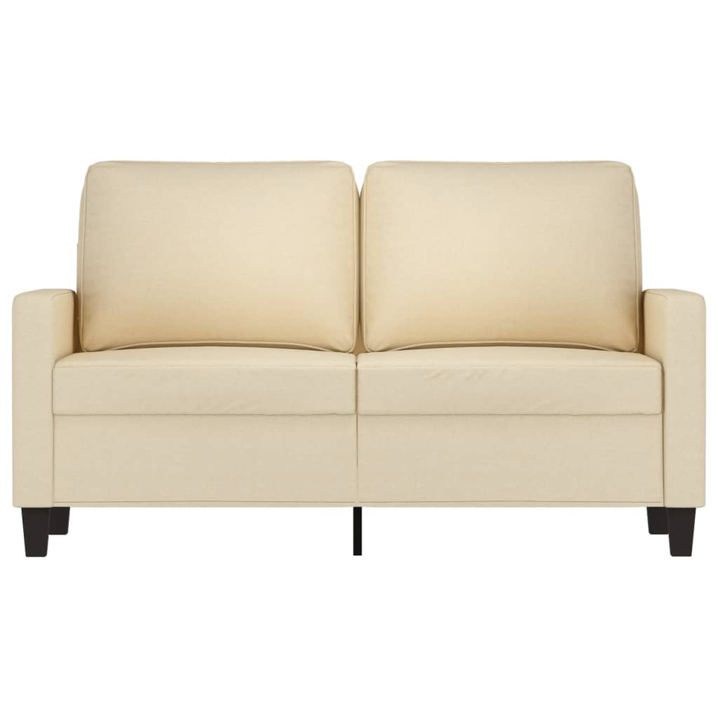 2-seater sofa cream 120 cm fabric