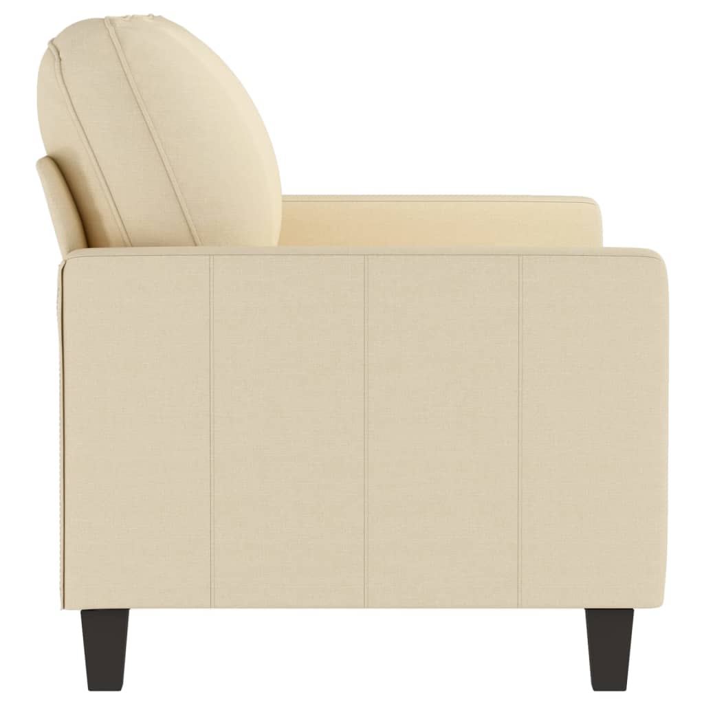 2-seater sofa cream 120 cm fabric