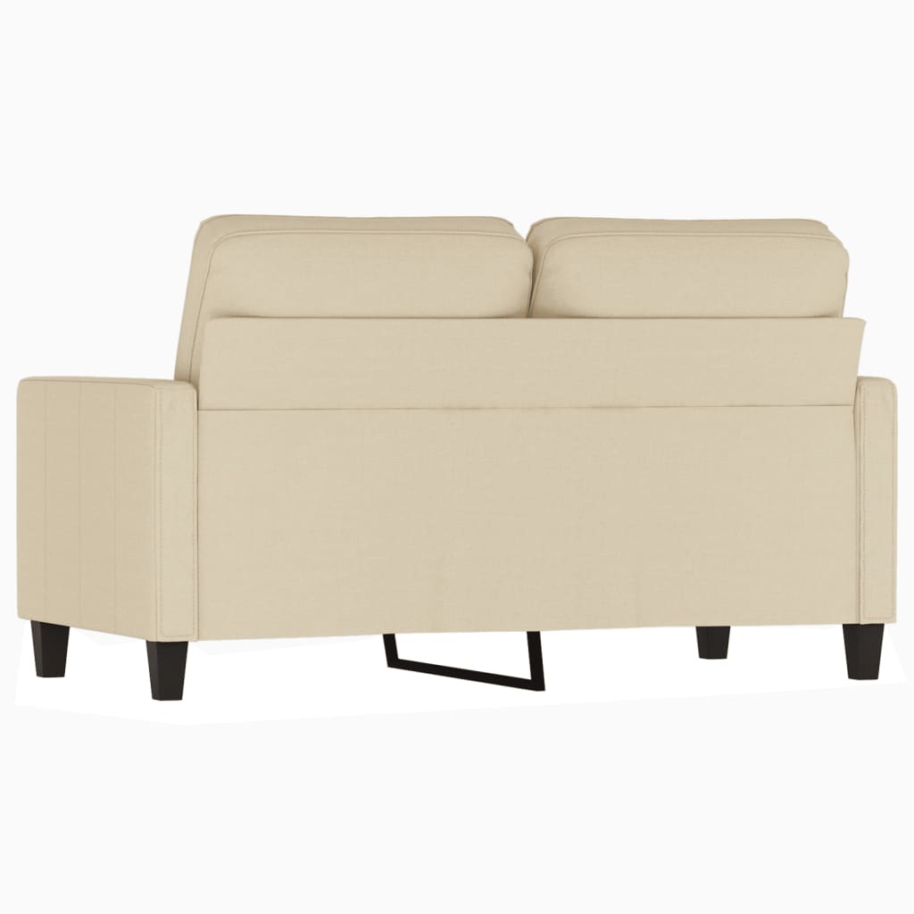 2-seater sofa cream 120 cm fabric
