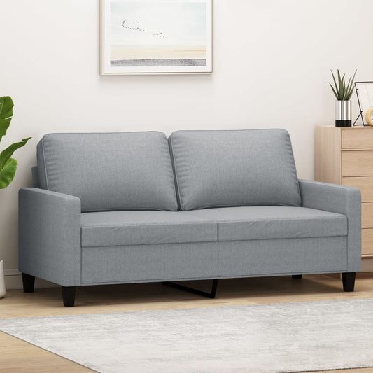 2-seater sofa light grey 140 cm fabric