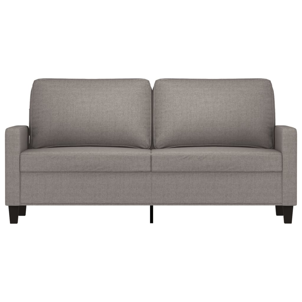 2-seater sofa taupe 140 cm fabric