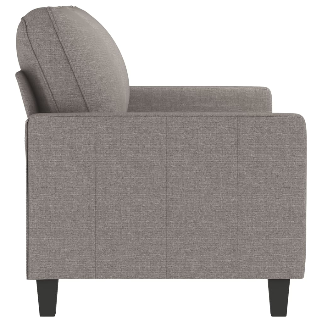 2-seater sofa taupe 140 cm fabric