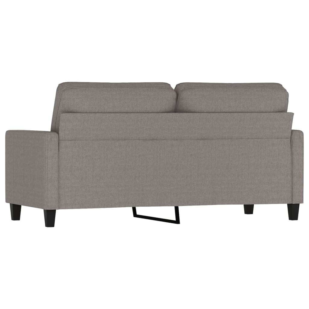 2-seater sofa taupe 140 cm fabric