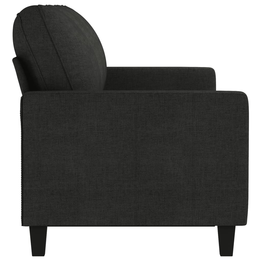 3-seater sofa black 180 cm fabric