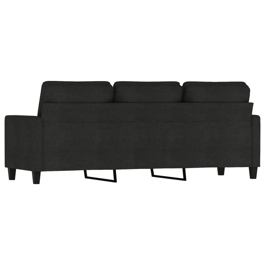 3-seater sofa black 180 cm fabric