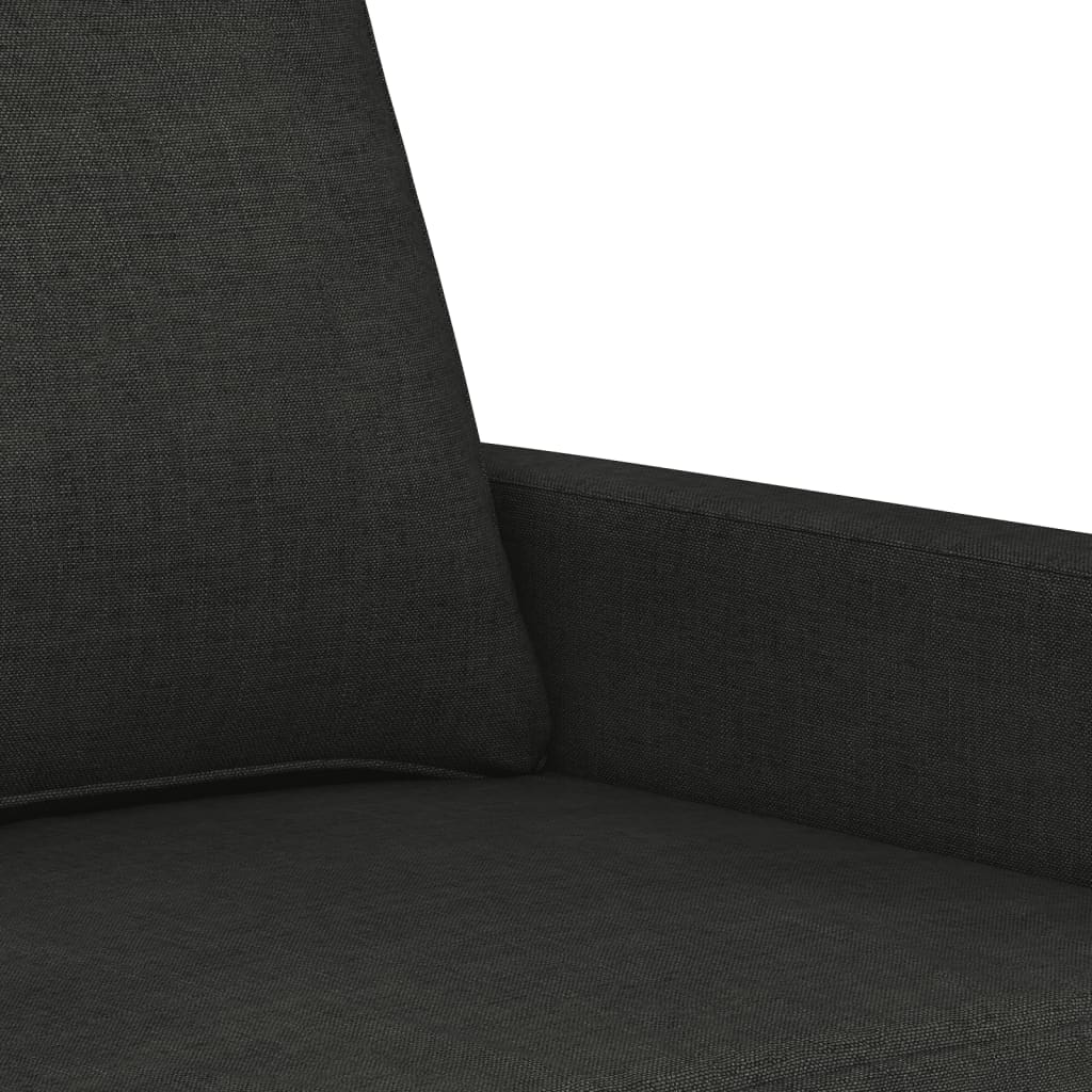 3-seater sofa black 180 cm fabric