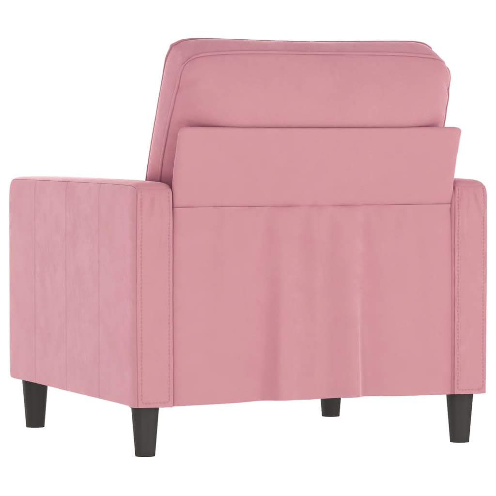 Fauteuil rose 60 cm velours