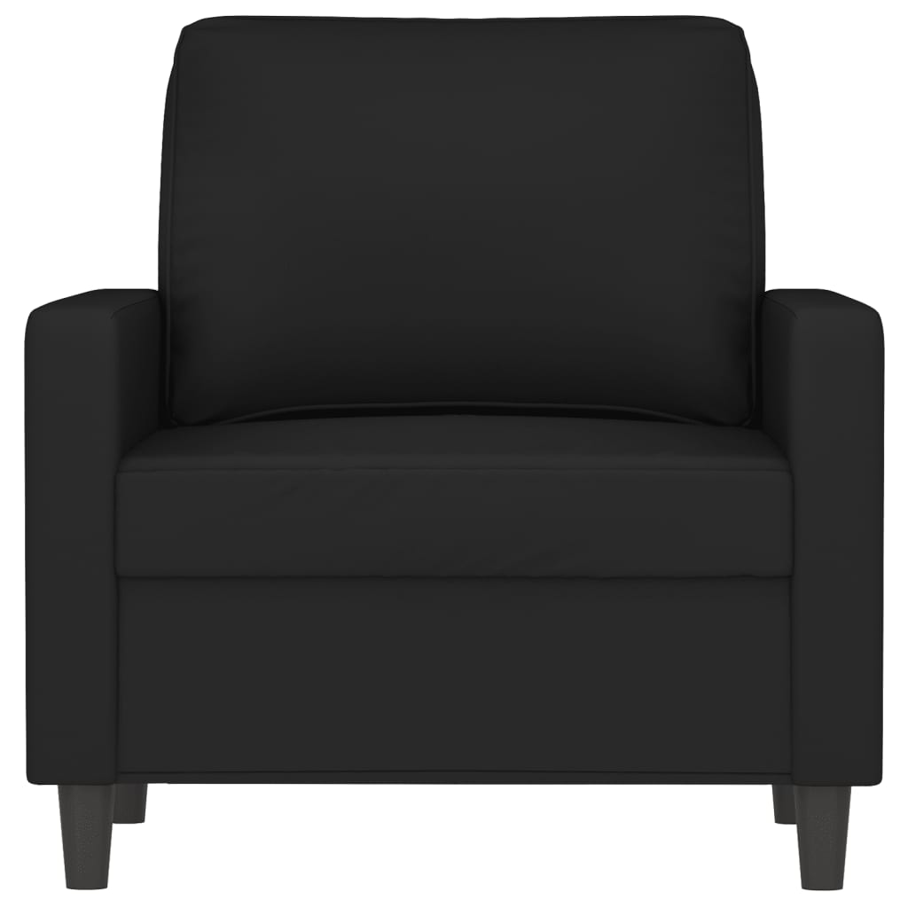 Fauteuil en velours noir 60 cm