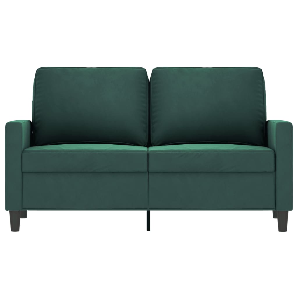 Canapé 2 places velours vert foncé 120 cm