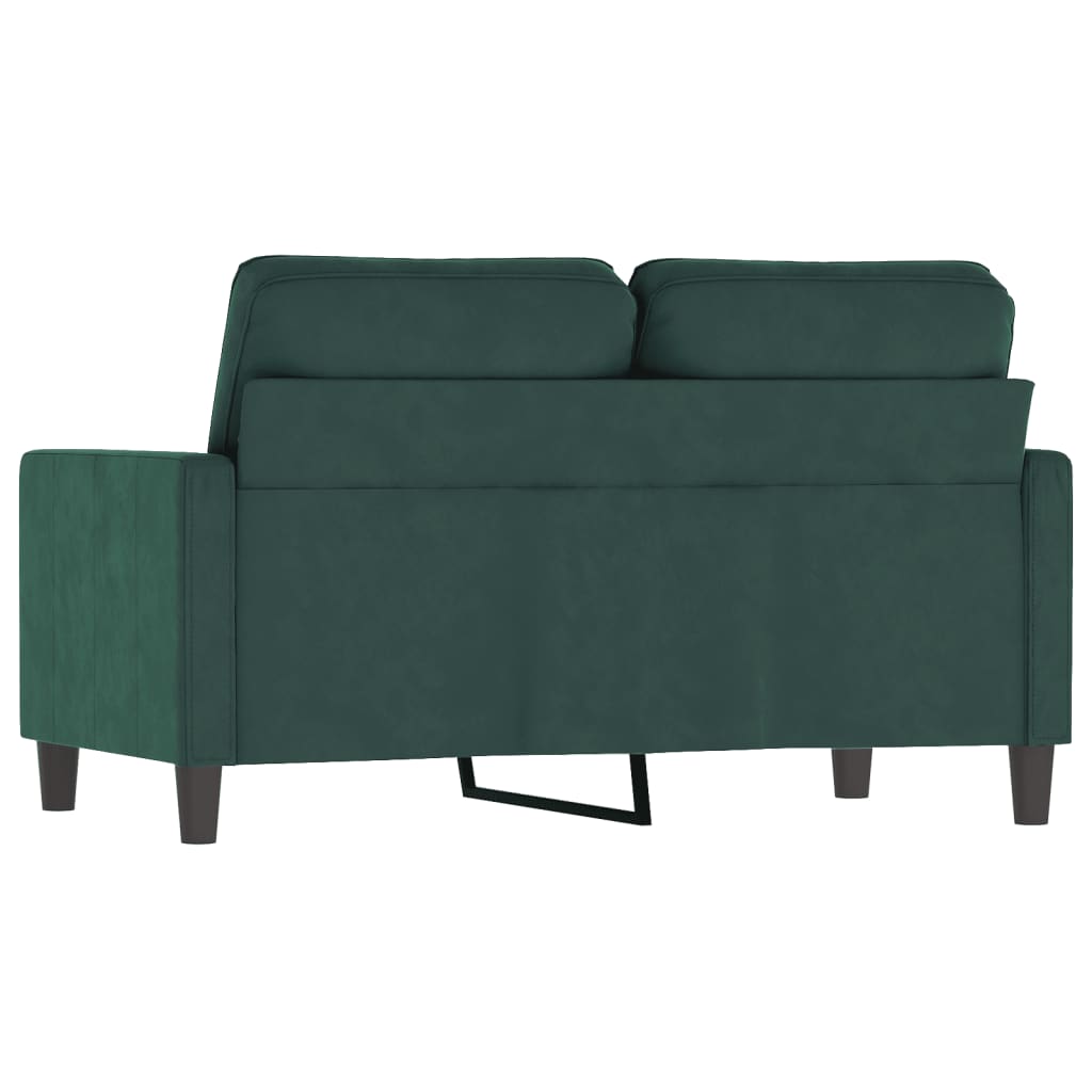 Canapé 2 places velours vert foncé 120 cm