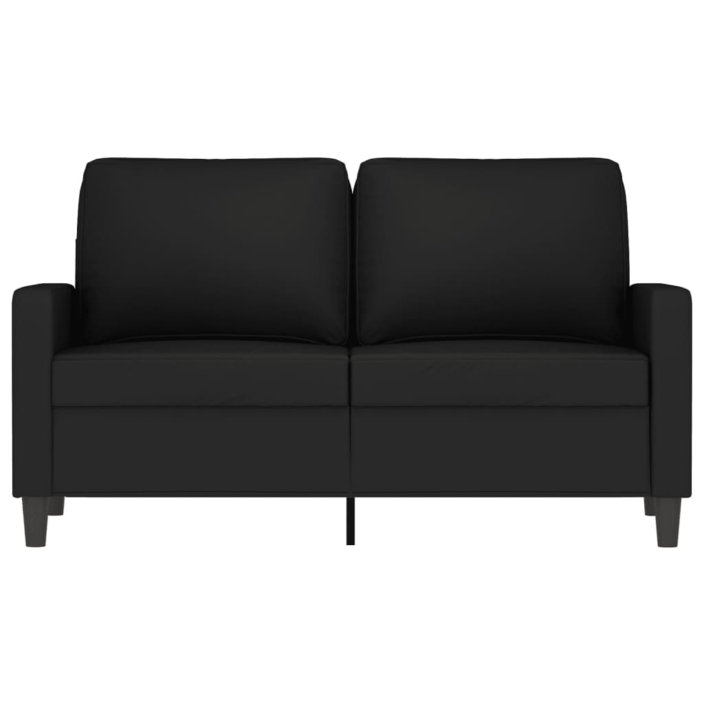2-seater sofa black 120 cm velvet