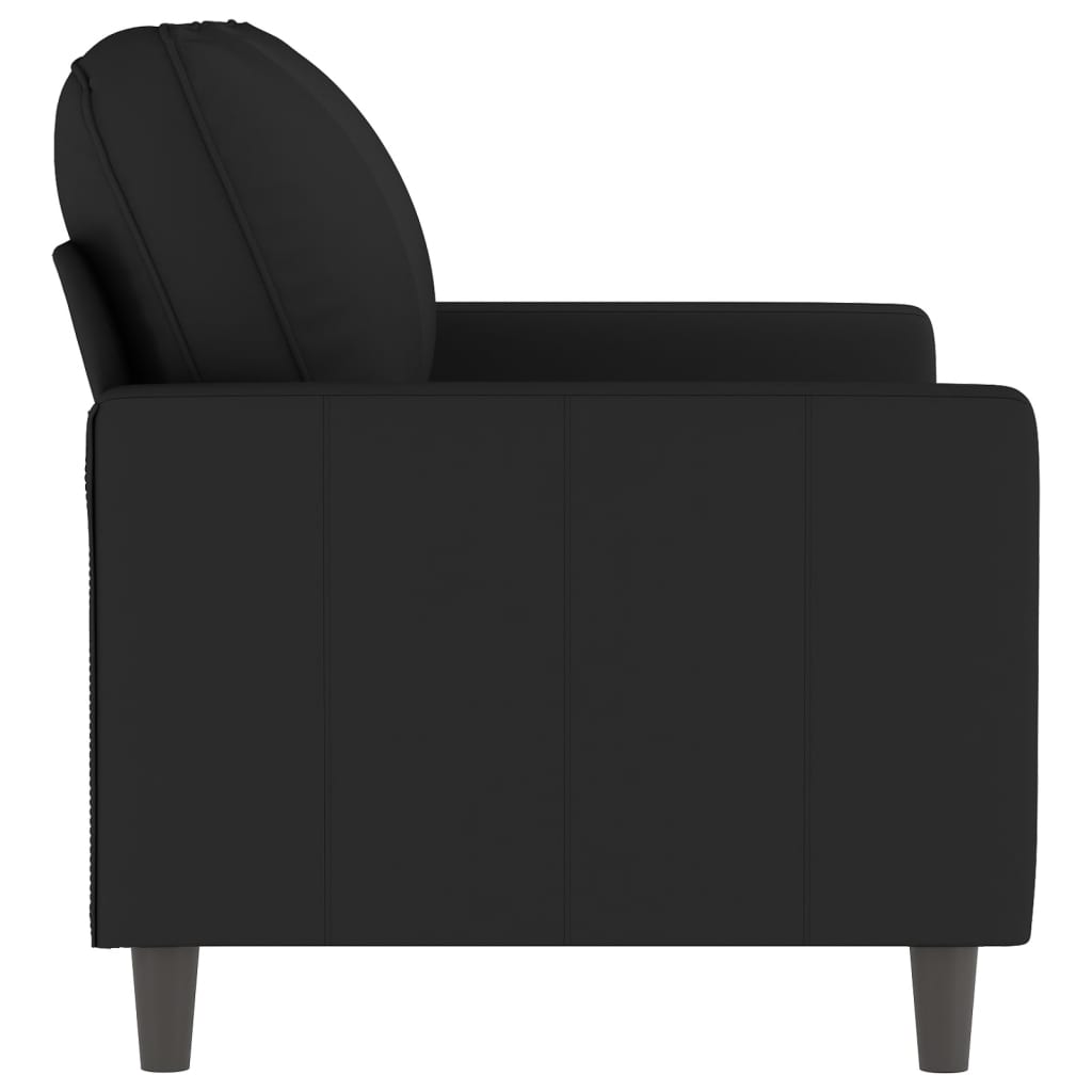 2-seater sofa black 120 cm velvet