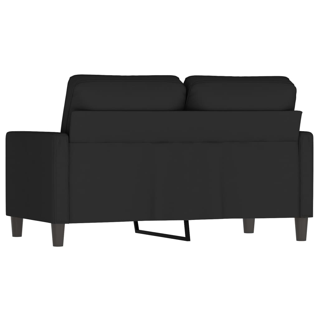 2-seater sofa black 120 cm velvet