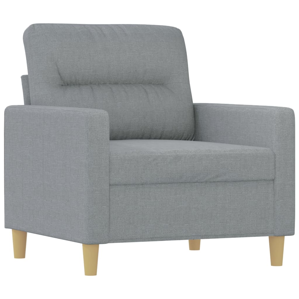 Canapé fauteuil gris clair 60 cm tissu