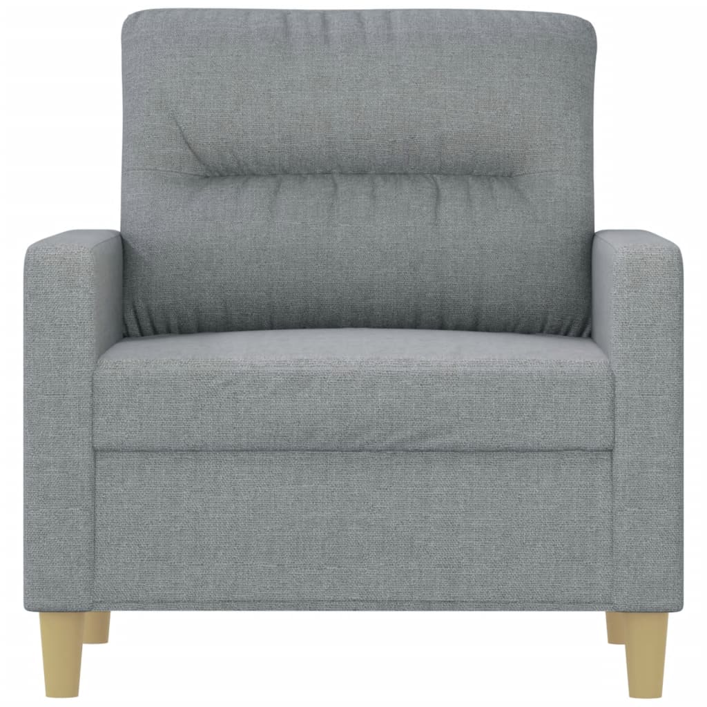Canapé fauteuil gris clair 60 cm tissu
