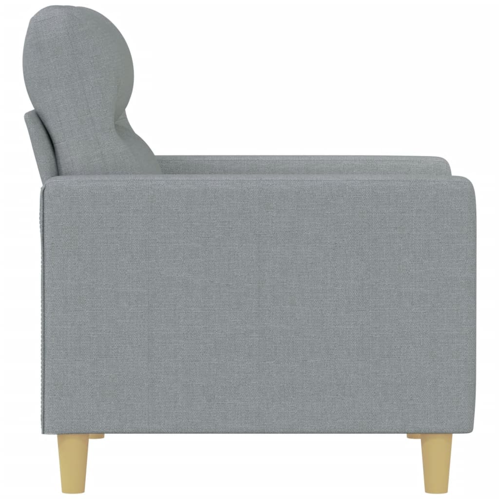 Canapé fauteuil gris clair 60 cm tissu