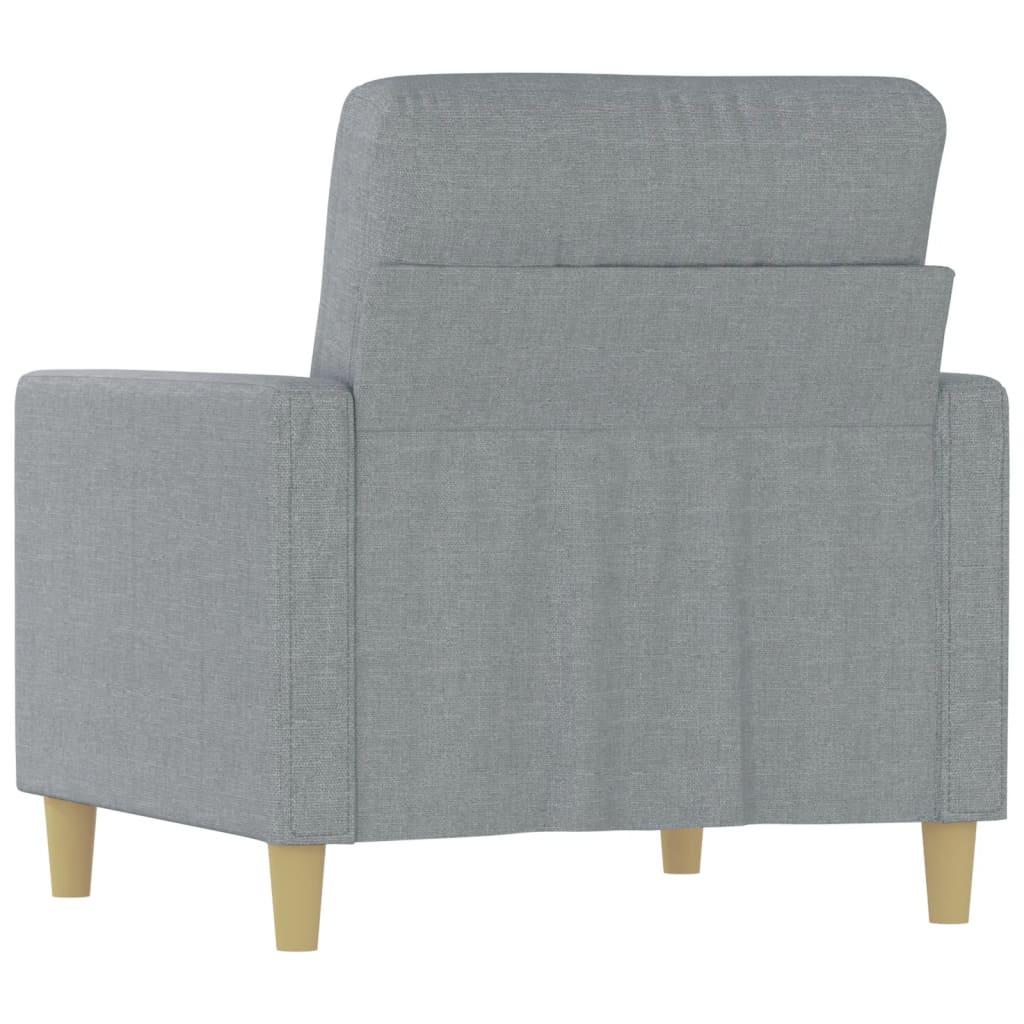 Canapé fauteuil gris clair 60 cm tissu