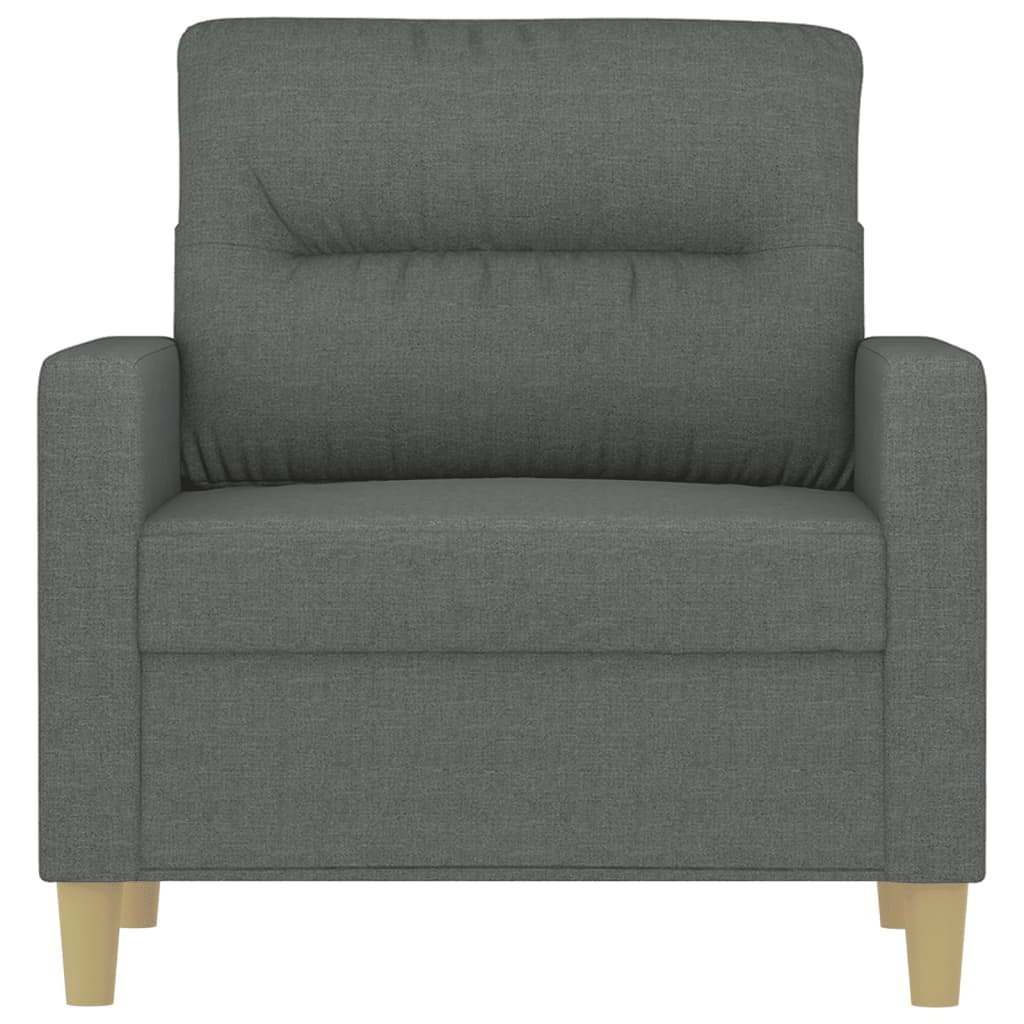 Canapé fauteuil tissu gris foncé 60 cm