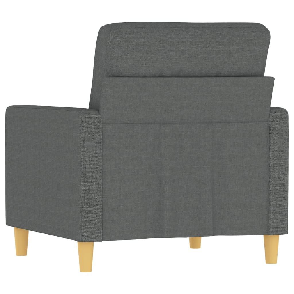 Canapé fauteuil tissu gris foncé 60 cm