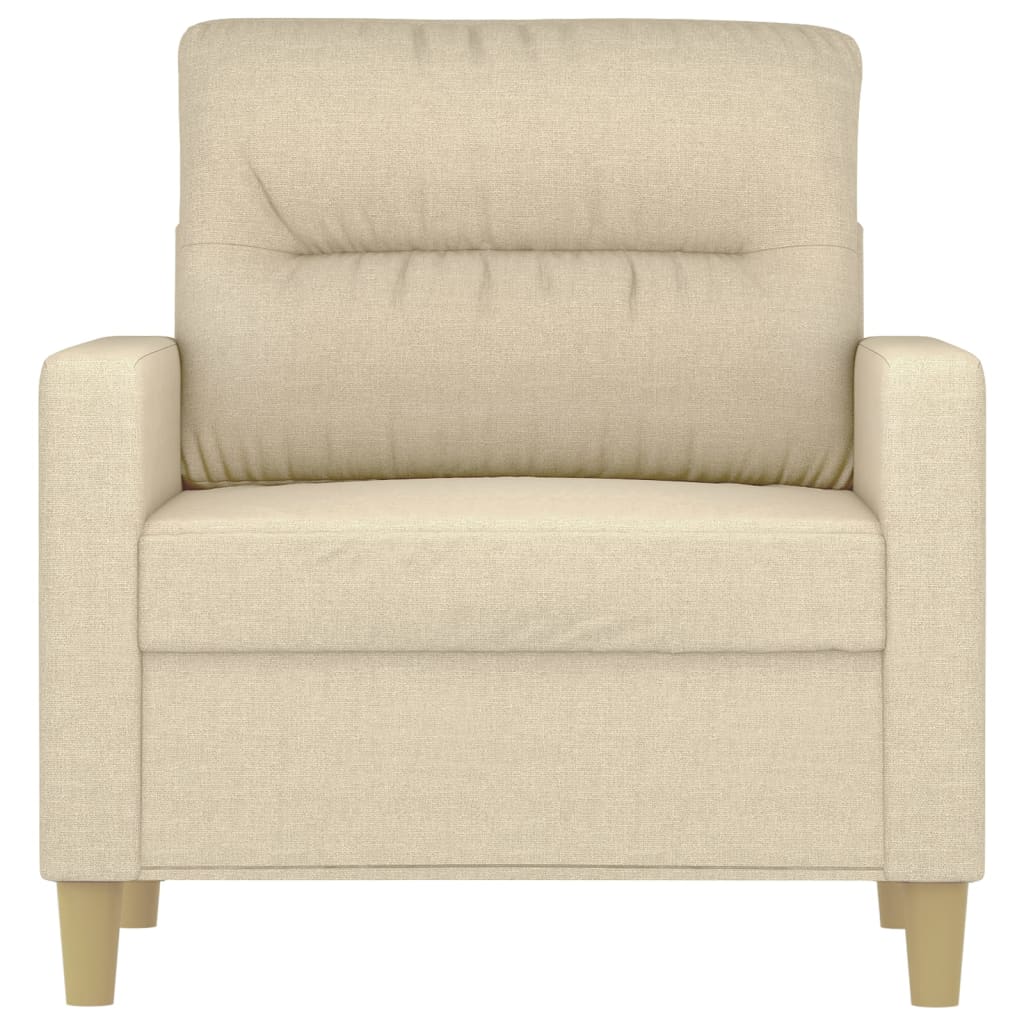 Canapé fauteuil crème 60 cm tissu