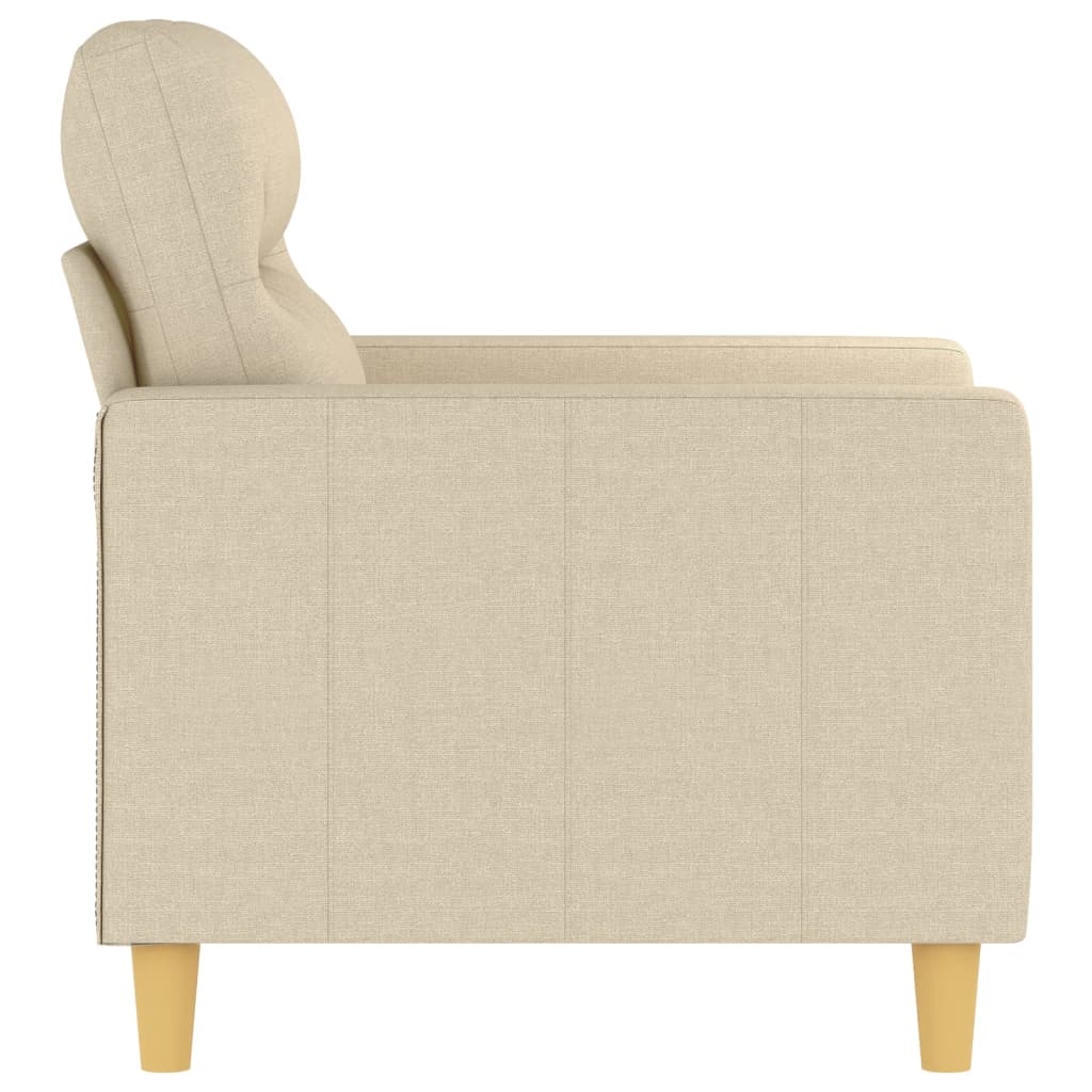 Canapé fauteuil crème 60 cm tissu