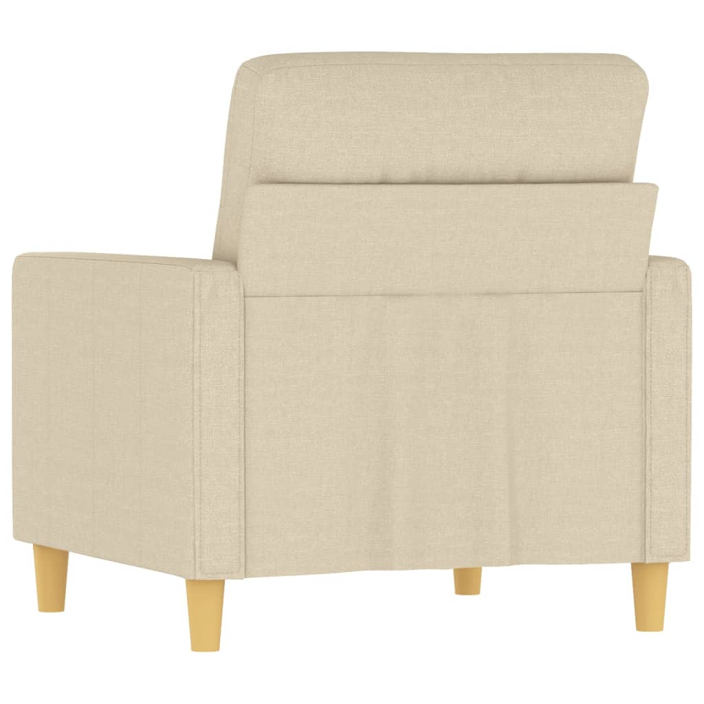 Canapé fauteuil crème 60 cm tissu