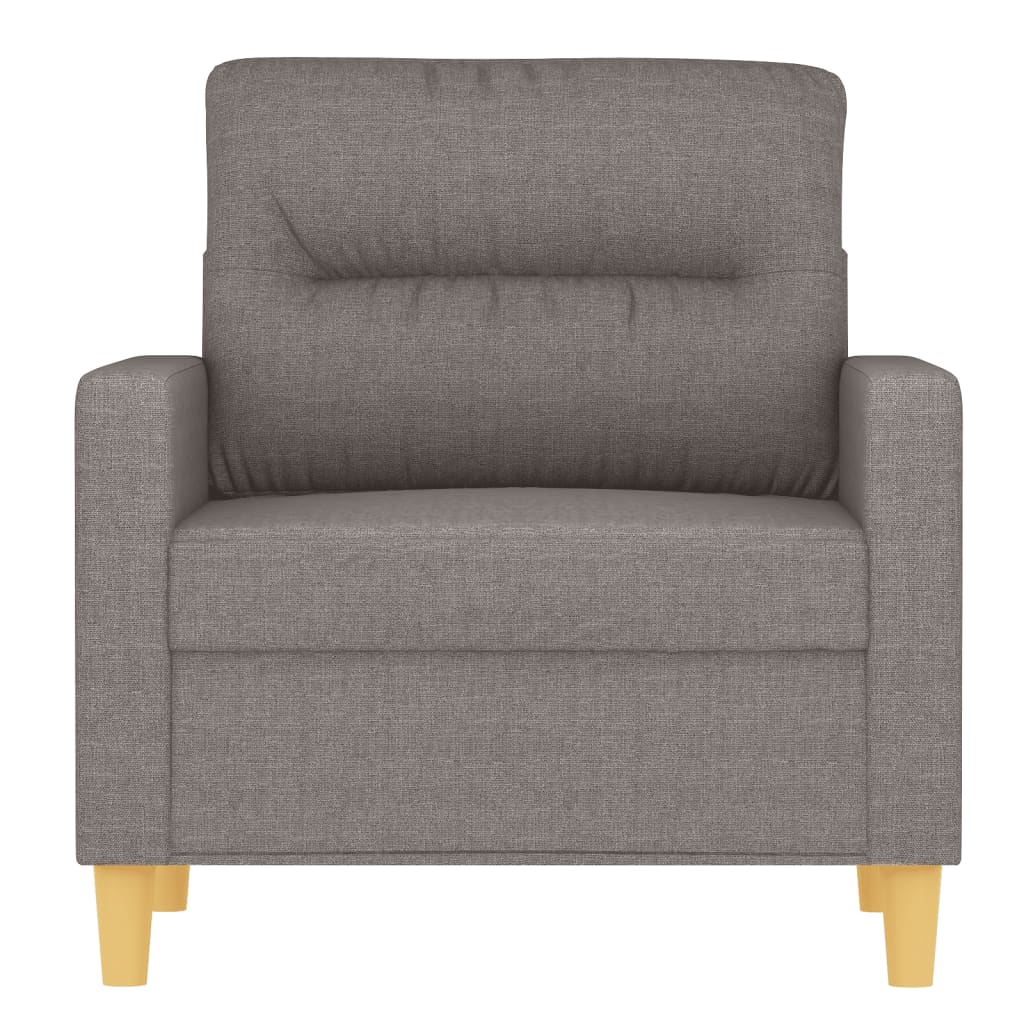 Canapé fauteuil tissu taupe 60 cm