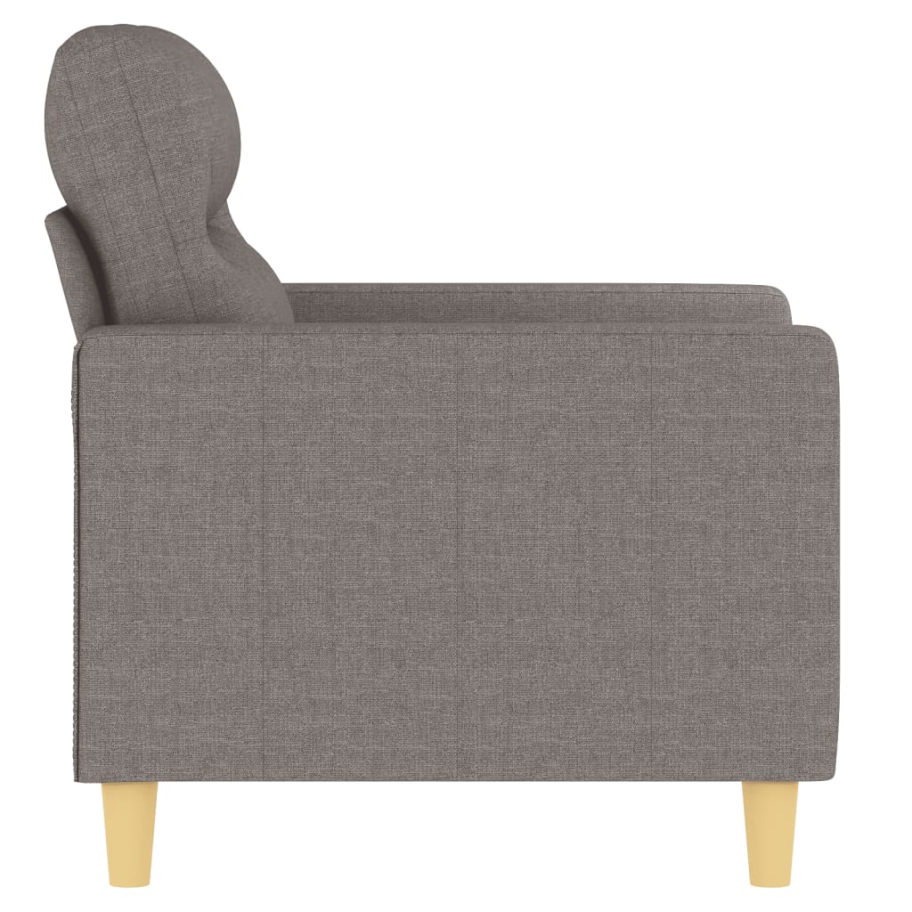 Canapé fauteuil tissu taupe 60 cm