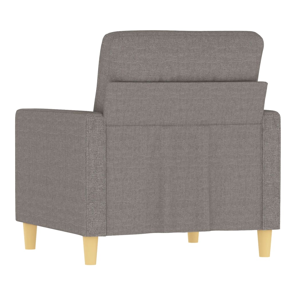 Canapé fauteuil tissu taupe 60 cm