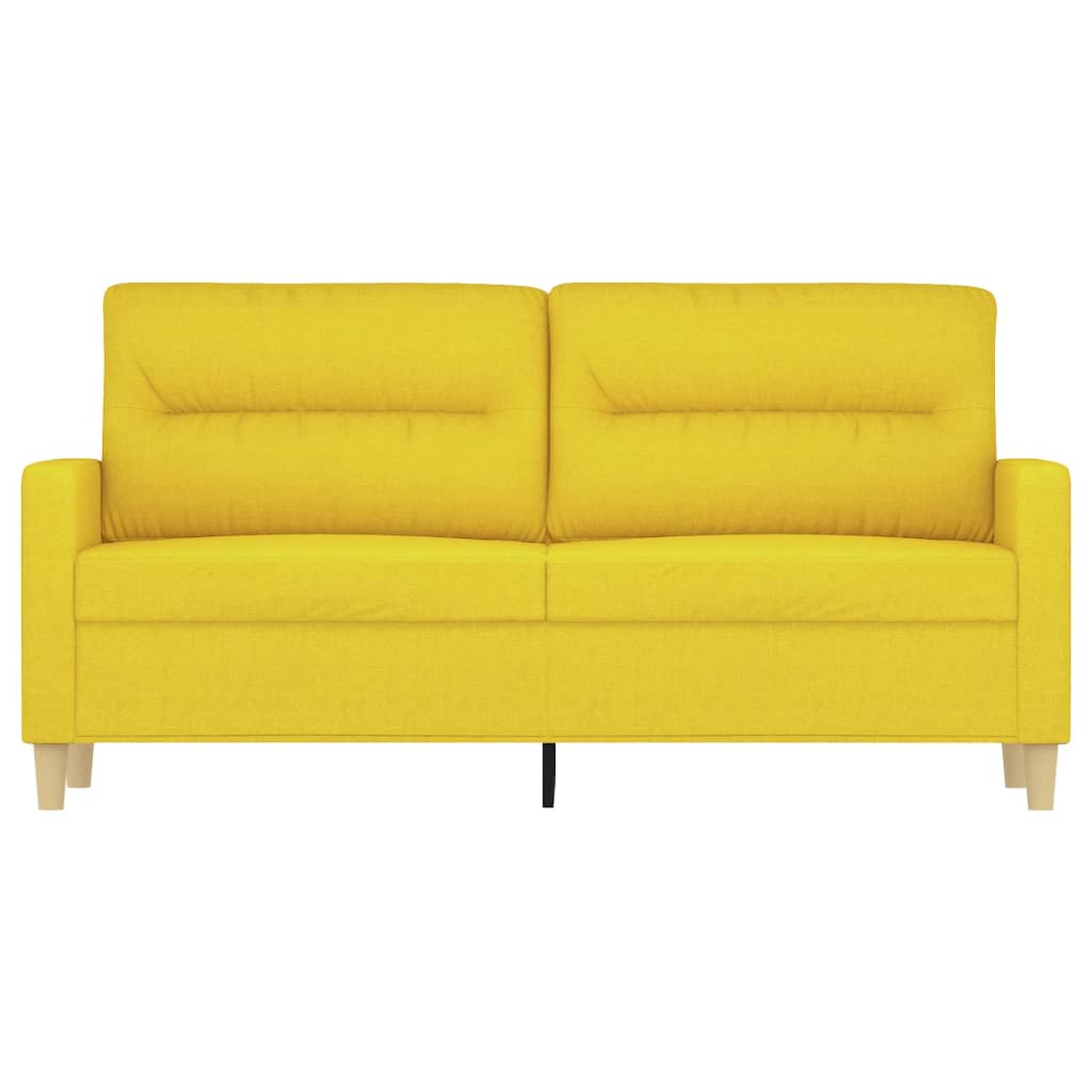 2-Sitzer-Sofa Hellgelb 140 cm Stoff