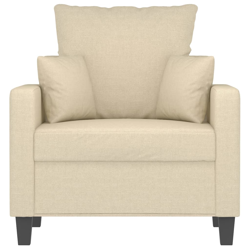 Fauteuil crème 60 cm tissu