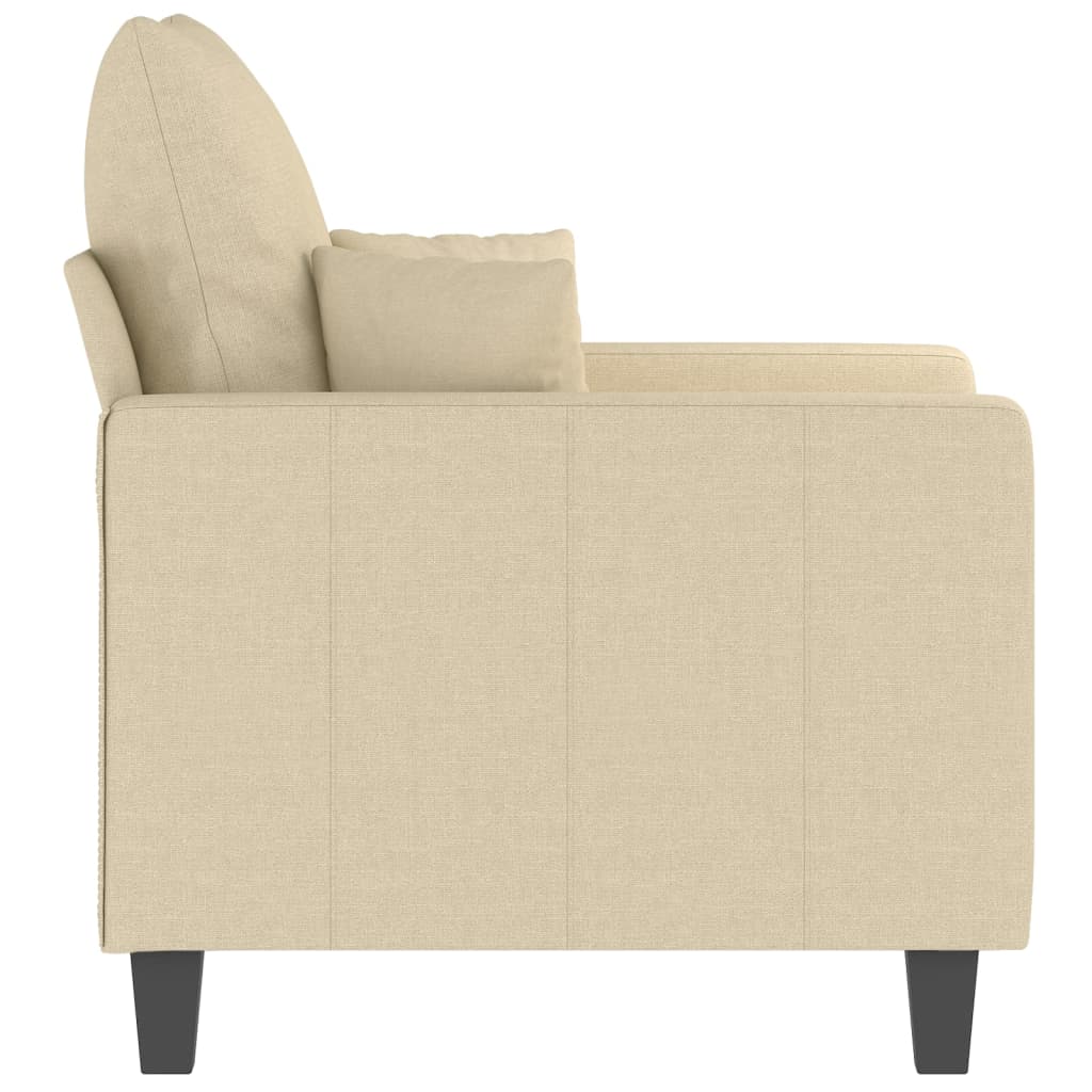 Fauteuil crème 60 cm tissu