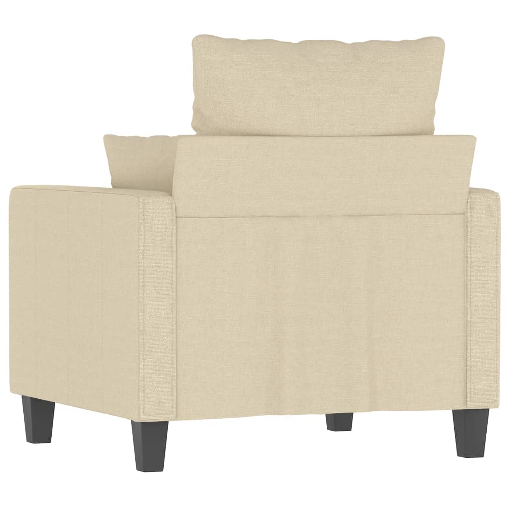 Fauteuil crème 60 cm tissu