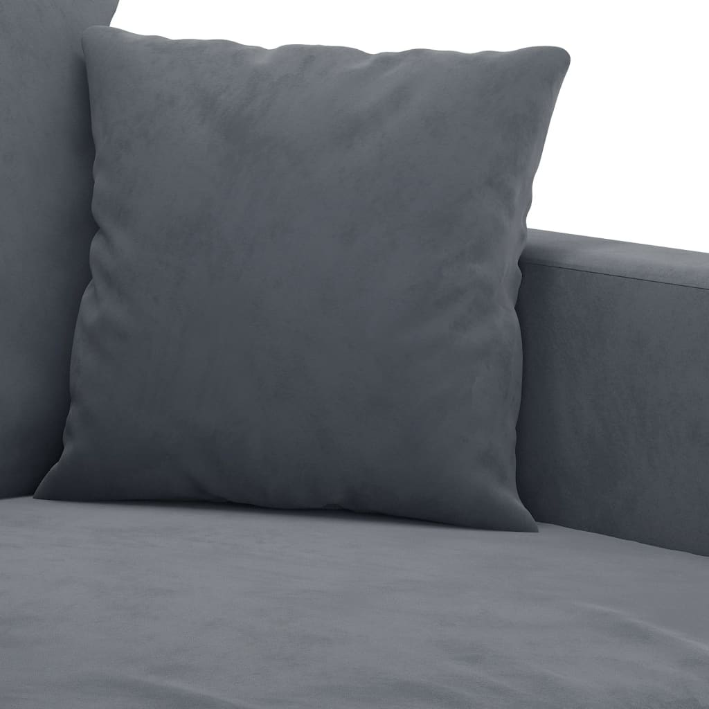 Fauteuil gris foncé 60 cm velours
