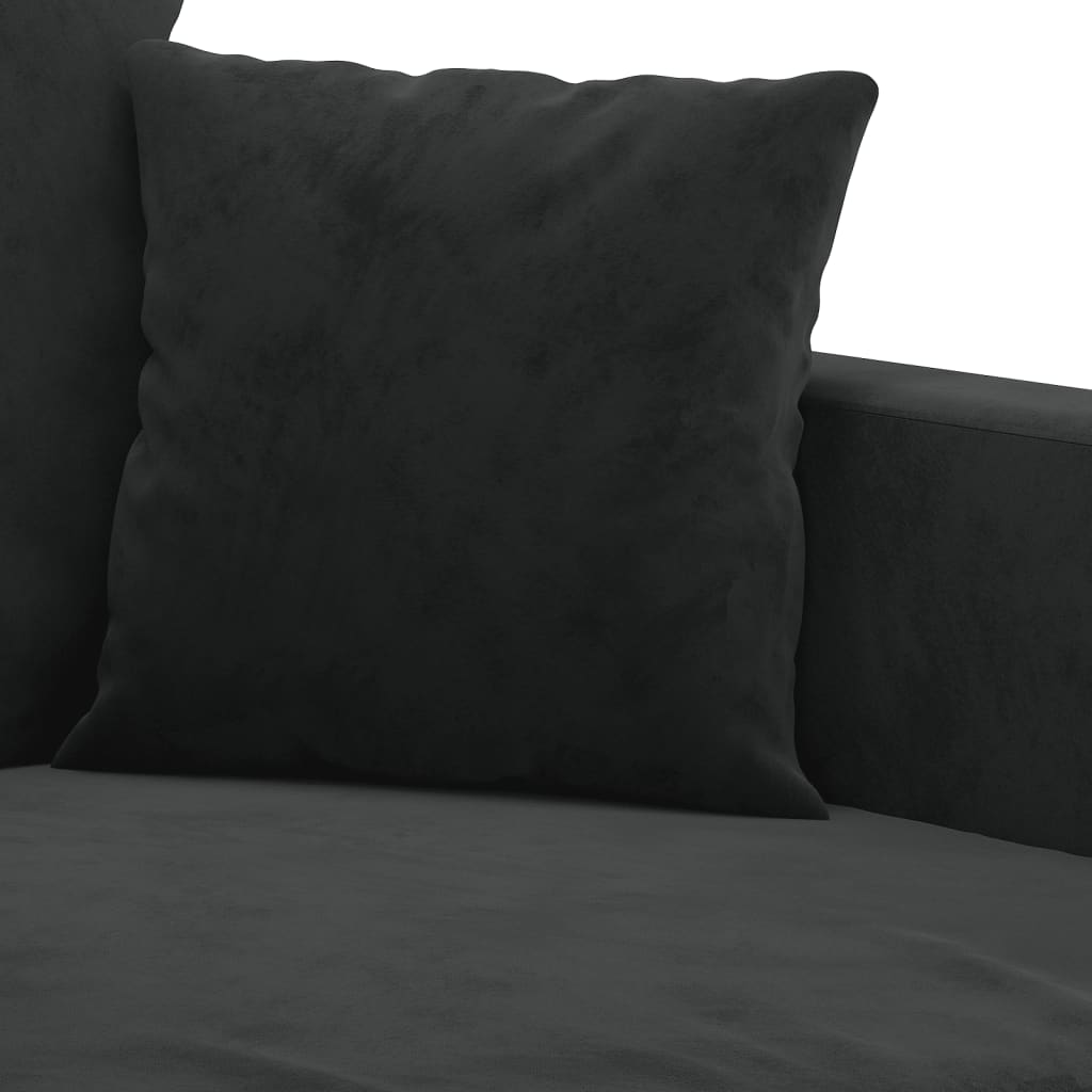 Fauteuil en velours noir 60 cm