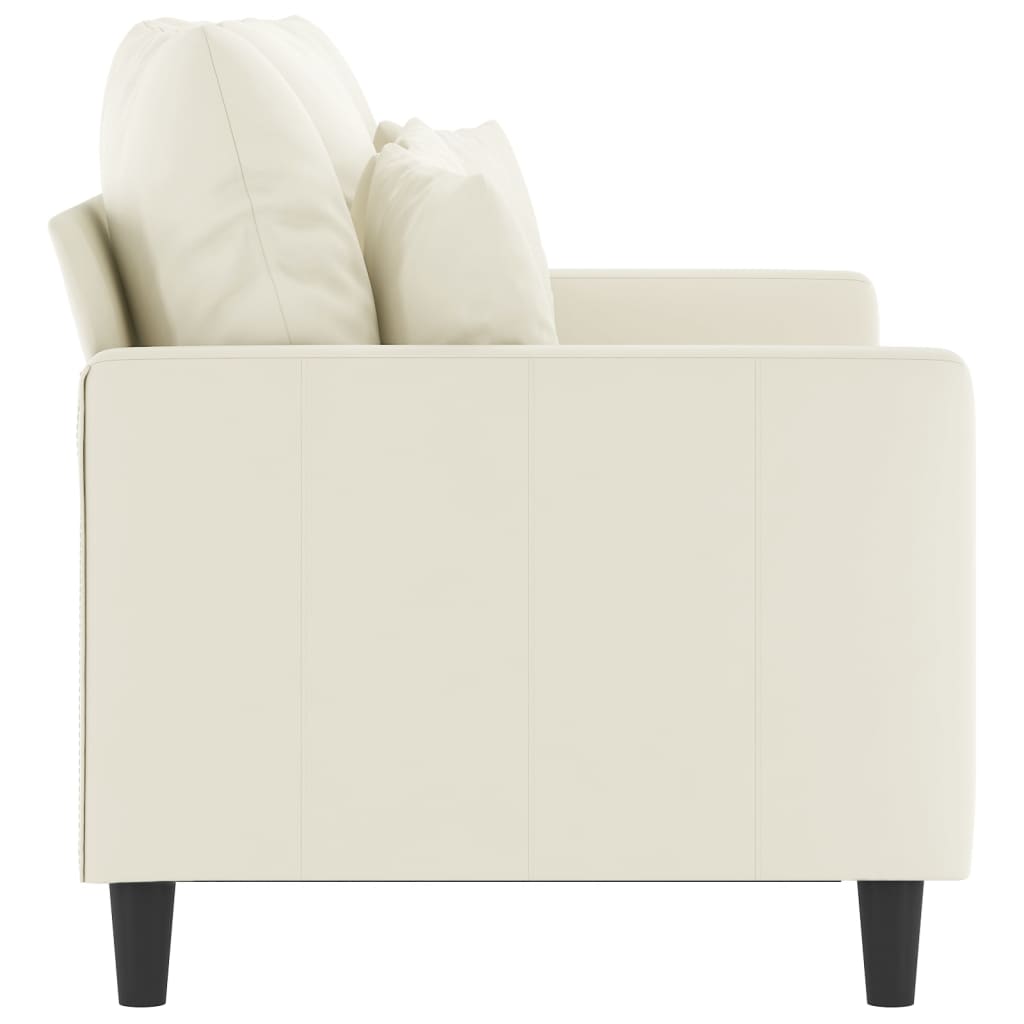2-seater sofa cream 120 cm velvet