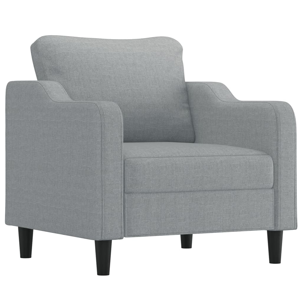 Fauteuil gris clair 60 cm tissu