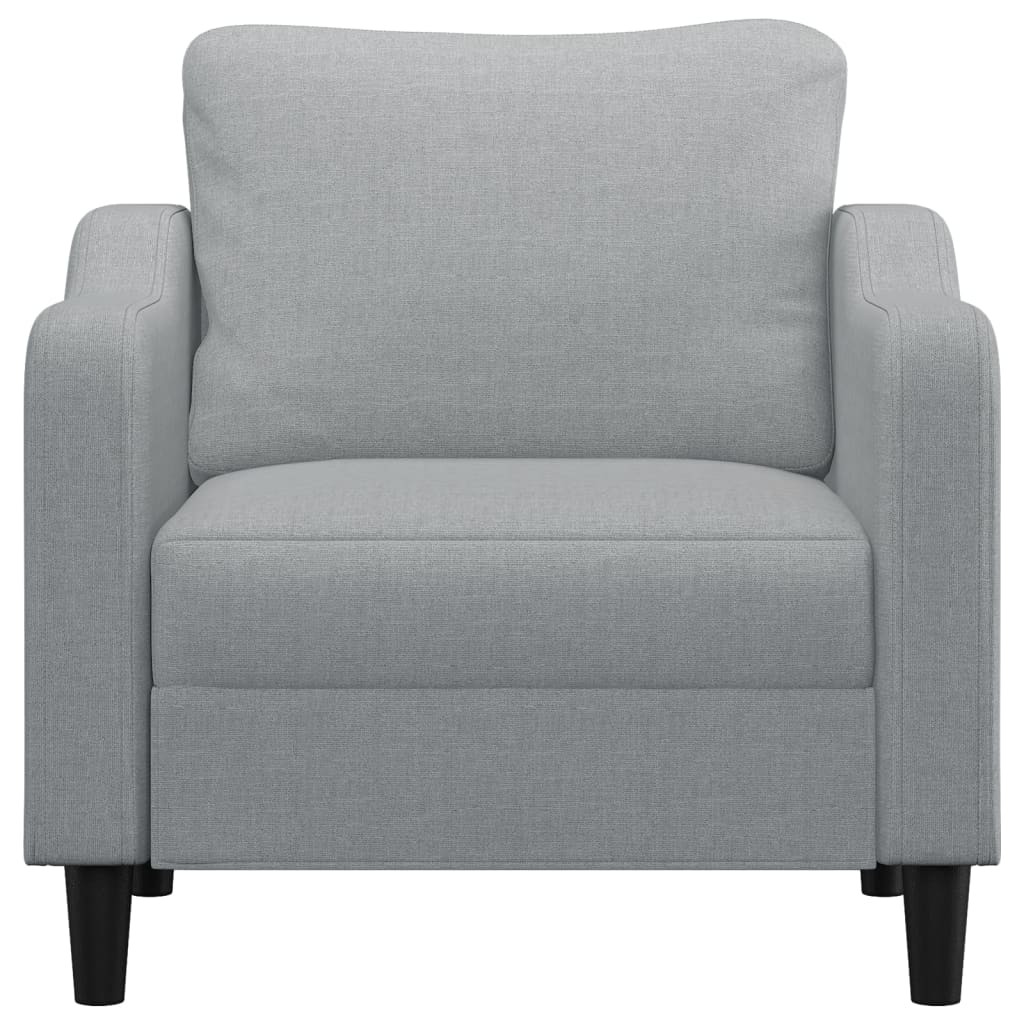 Fauteuil gris clair 60 cm tissu