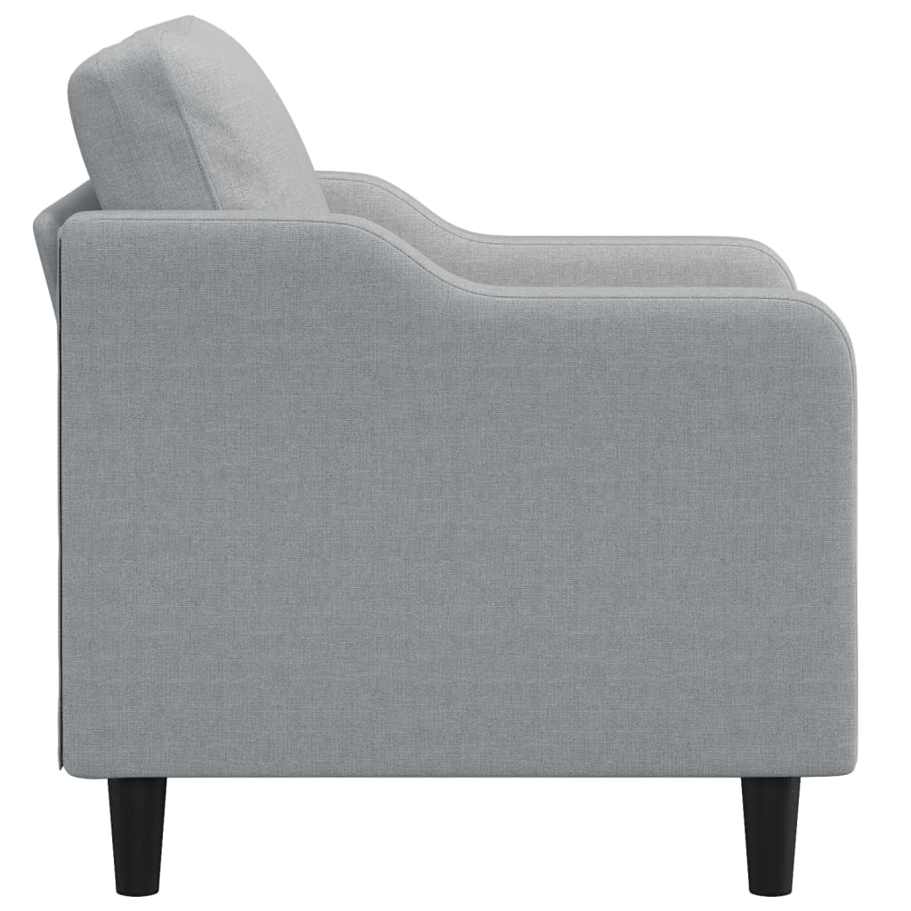 Fauteuil gris clair 60 cm tissu