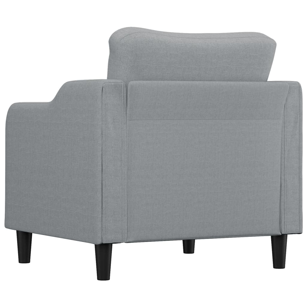 Fauteuil gris clair 60 cm tissu