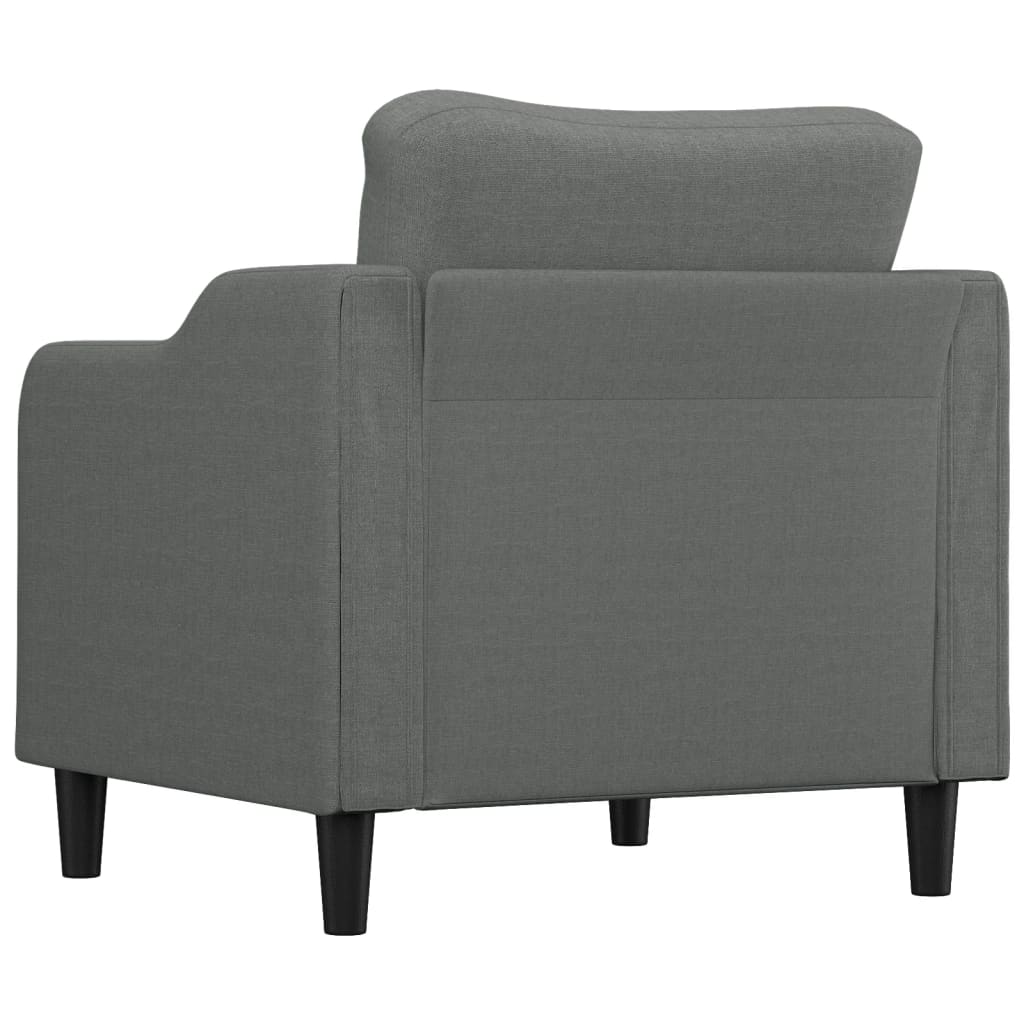 Fauteuil gris foncé 60 cm tissu