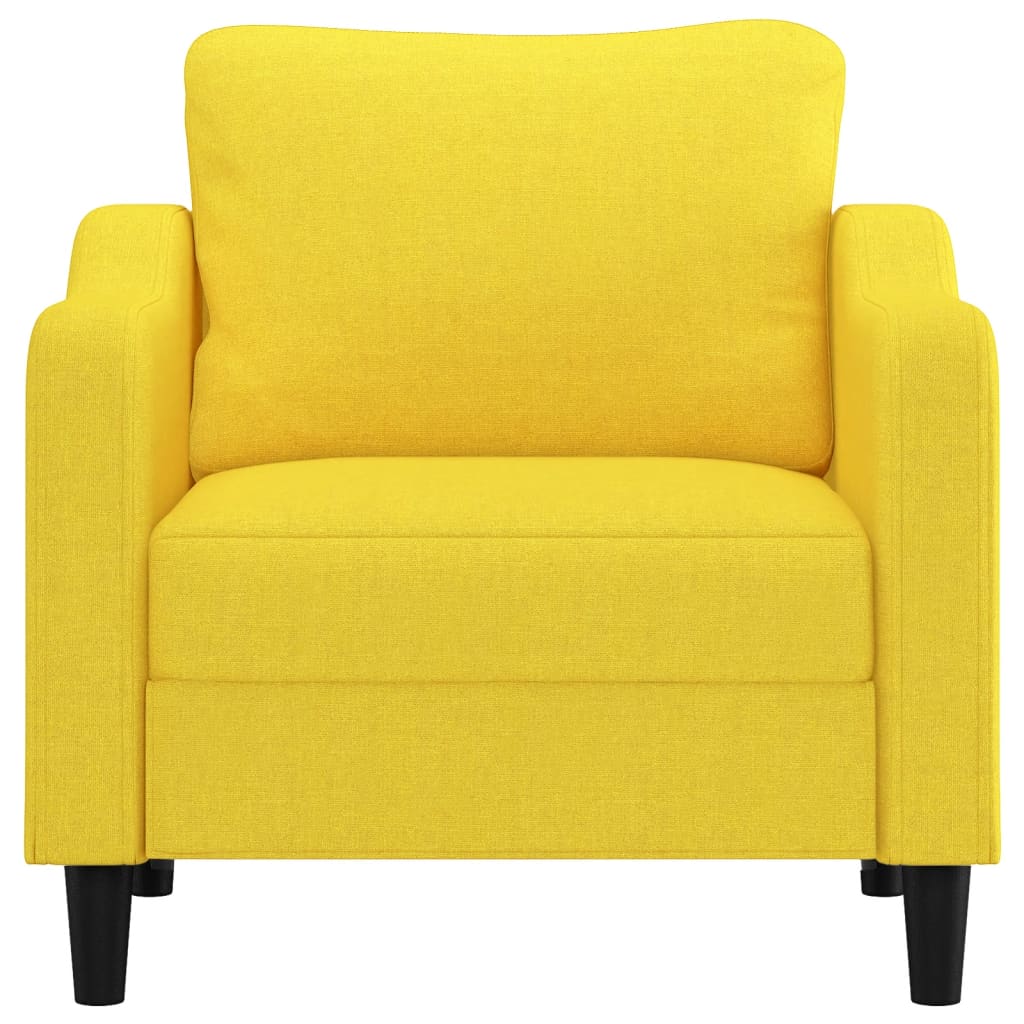 Fauteuil jaune clair 60 cm tissu