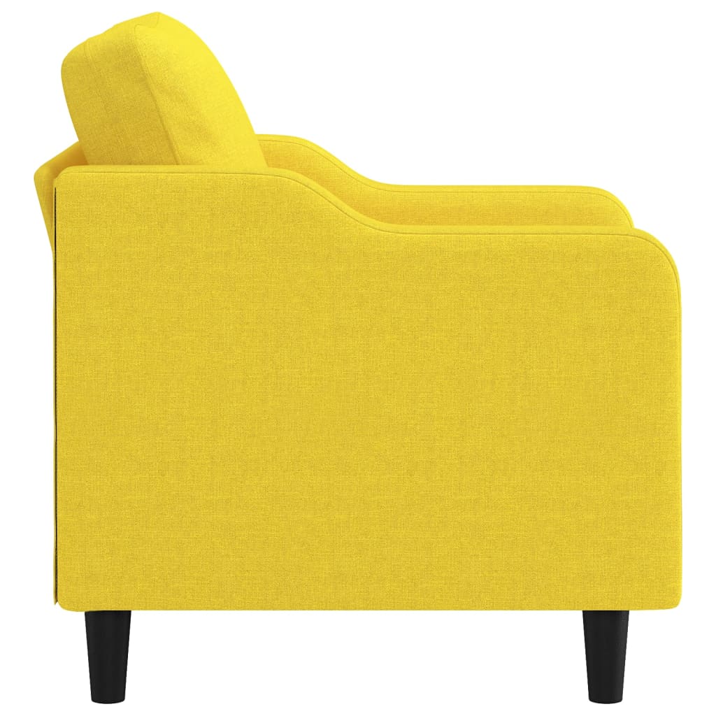 Fauteuil jaune clair 60 cm tissu