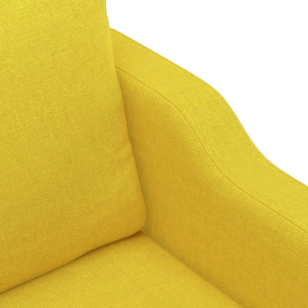 Fauteuil jaune clair 60 cm tissu