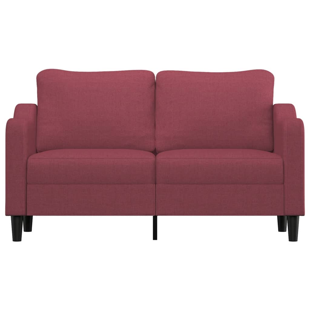 Canapé 2 places tissu rouge vin 140 cm
