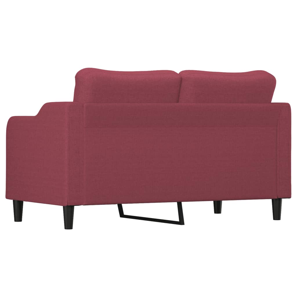Canapé 2 places tissu rouge vin 140 cm
